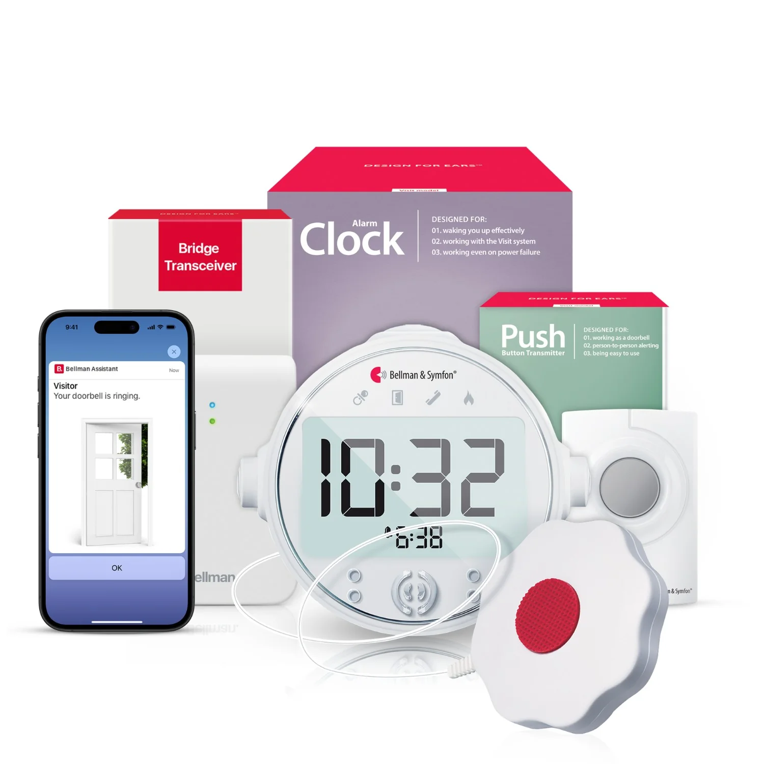 Push Button Notification System with Bluetooth Bridge and Alarm Clock